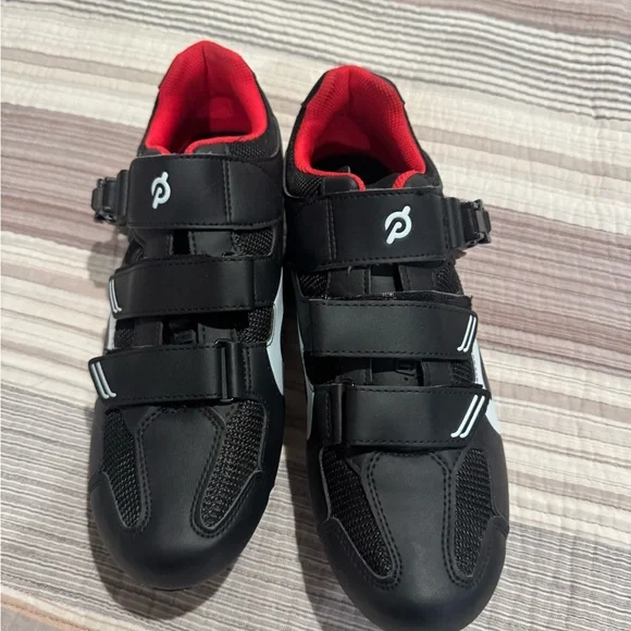 Peloton | Shoes | Peloton Black And Red Athletic Cycling 